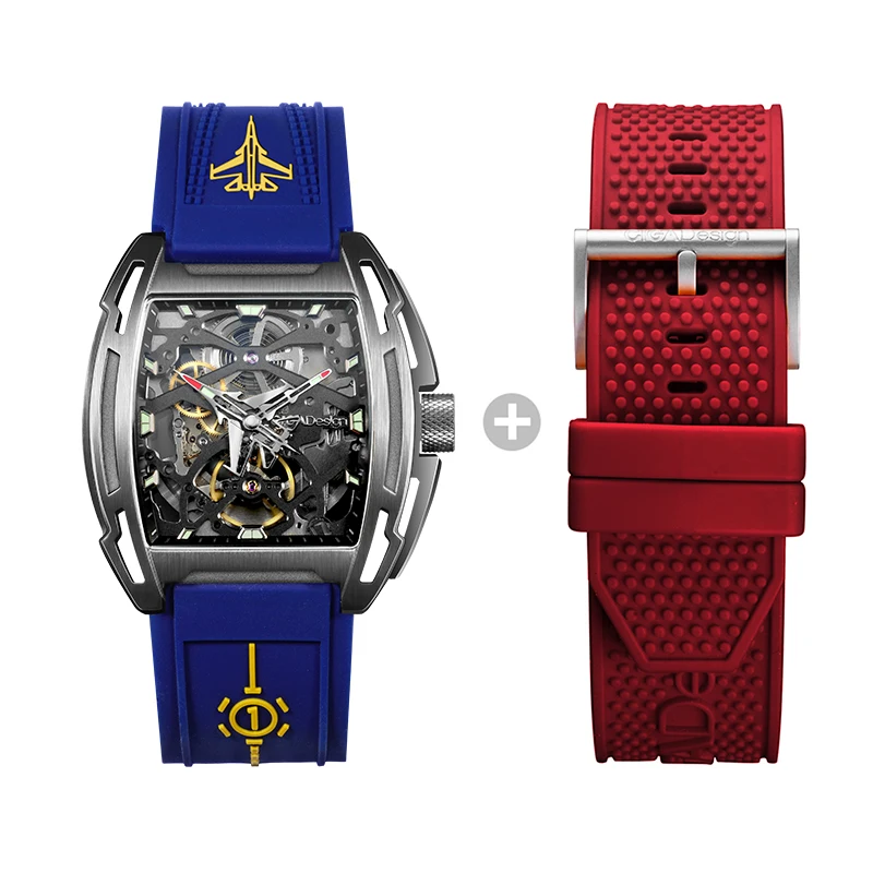 CIGA Design Z Series Personnalised Custom Waterproof Luminous Silicone Strap Mechanical Automatic Mens Watch