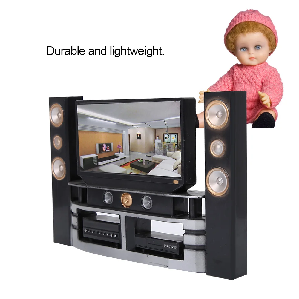 Мини DVD Hi-Fi 1:6 домашний кинотеатр набор комбо-игрушек аксессуары для детской куклы Детский игровой дом ролевая кукольная мебель для дома