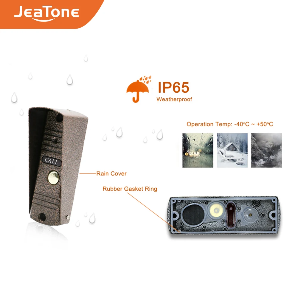 Видеодомофон JeaTone видеодомофон с ИК экраном и функцией ночного