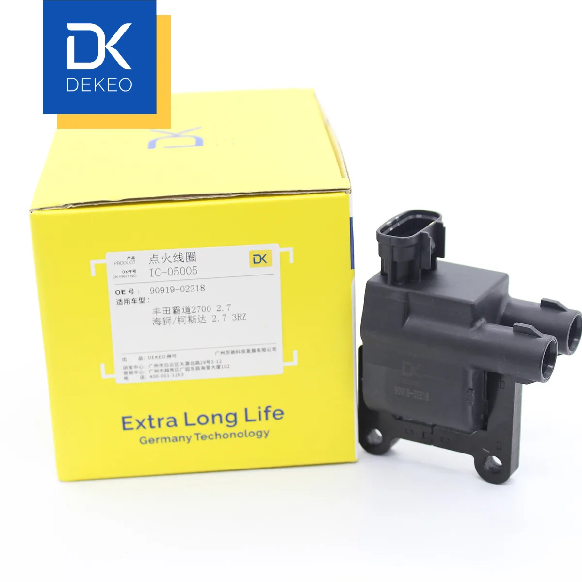 DEKEO катушки зажигания для Toyota RAV4(XA10 1994-2000) 2.0L JIAOYOU(XM1 1995-2001) 2.0L COASTER 2.7L 90919-02218