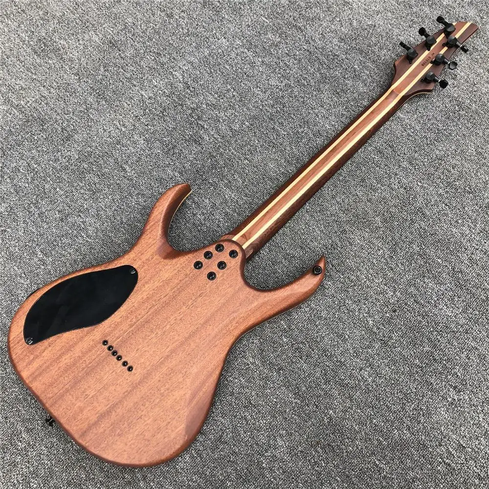 Фабрика Mayones 6 струн электрогитара, взрыв кленовый топ черное дерево гриф твердой древесины Mayones гитары ra