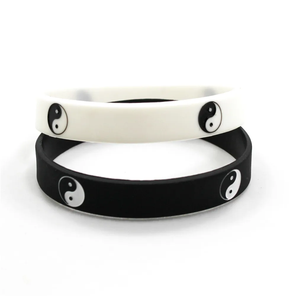 Tai Chi Silicone Wristband Bracelet Jewelry 1pc