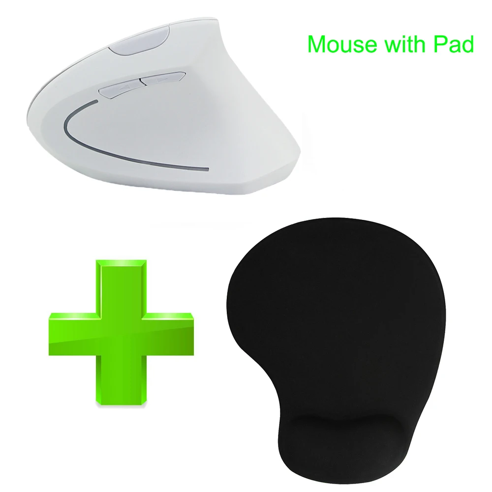 best wired gaming mouse CHYI Ergonomic Vertical Wireless Mouse 800/1200/1600DPI Optical Mouse Colorful Light 5D Computer Gaming Mice With Mouse Pad wifi mouse for pc Mice