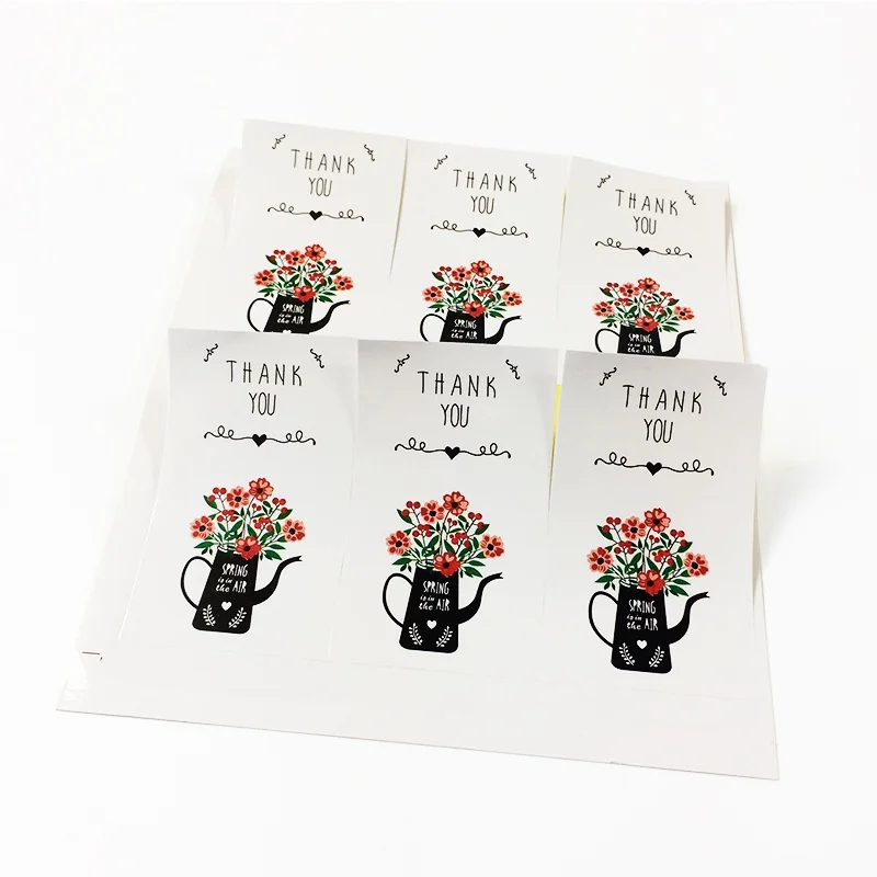 

60 Pcs/lot modern Vase Pattern White Seal Stickers Labels For Handmade Cake Gifts Packing Decoration Stickers Scrapbooking