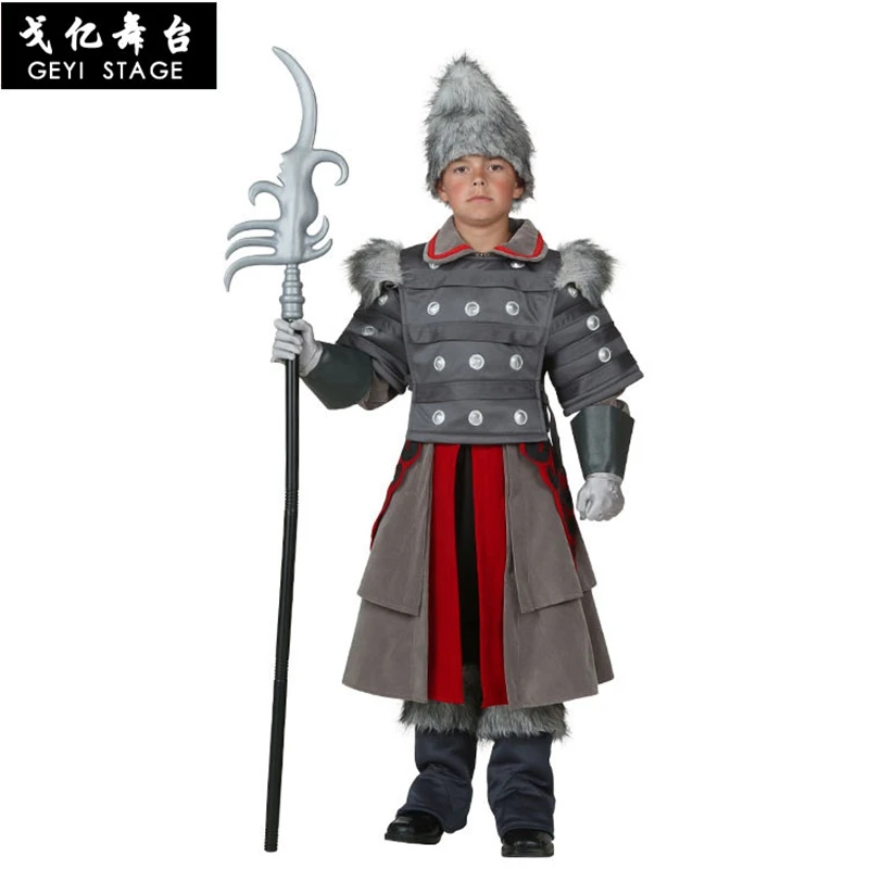 The Wizard of Oz Ancient Man Adults Ancient Warrior Soldier Masquerade Cosplay Costume Outfit Clothing Carnival Party Supplies - Цвет: kid