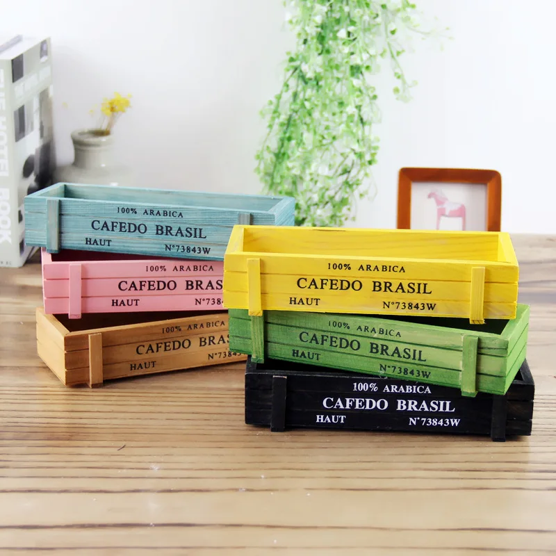 Деревянные ящики для хранения в стиле ретро многофункциональный домашний декор