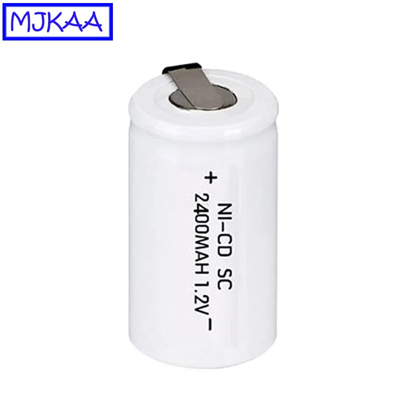 Перезаряжаемая батарея MJKAA 12 шт. SC 2400 мАч 1 2 в 22*42 Ni CD Sub C для электрической отвертки