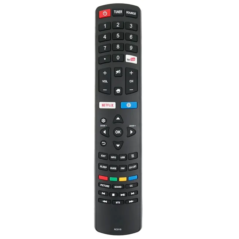 

New Remote Control RC311S Replace for TCL Smart LED LCD TV 06-531W52-TY01X