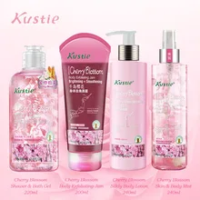 Kustie вишня наборы для ухода за кожей Отшелушивающий гель лосьон для тела гель для душа спрей для лица осень зима увлажняющий питательный уход за кожей