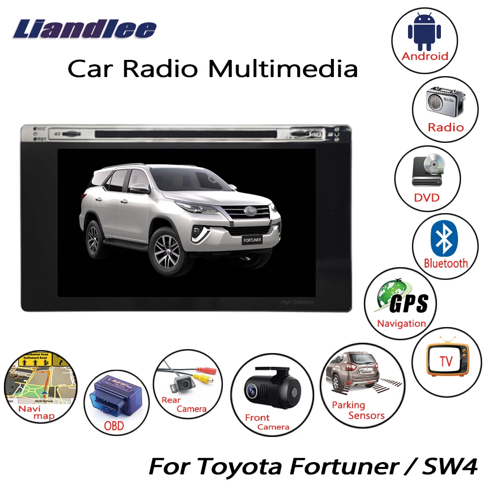 Автомобильный Android мультимедийный плеер для Toyota Fortuner/SW4 2017 ~ 2018 GPS-навигация DSP