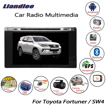 شراءنظام ملاحة GPS متعدد الوسائط للسيارة يعمل بنظام أندرويد لسيارات Toyota Fortuner/SW4 2017 ~ 2018 مشغل راديو CD DVD بشاشة عرض عالية الدقة
