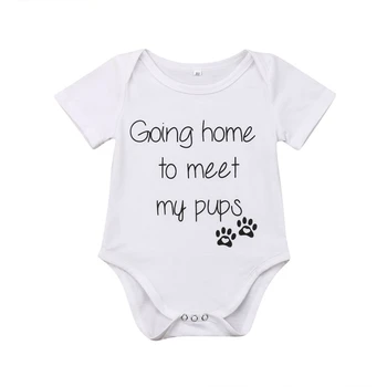 

2019 Summer Cute Infant Newborn Baby Boy Girl Clothes Going Home Bodysuit Jumpsuit Outfit
