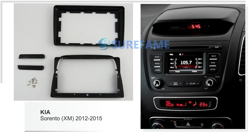 9 дюймов Автомобильная панель Радио панель для KIA Sorento(XM) 2012- Dash комплект установка Переходная рамка адаптер накладка крышка консоли