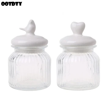 

Nordic Ceramic Glass Candy Jars Sealed Cans Kitchen Food Storage Bottle Spices