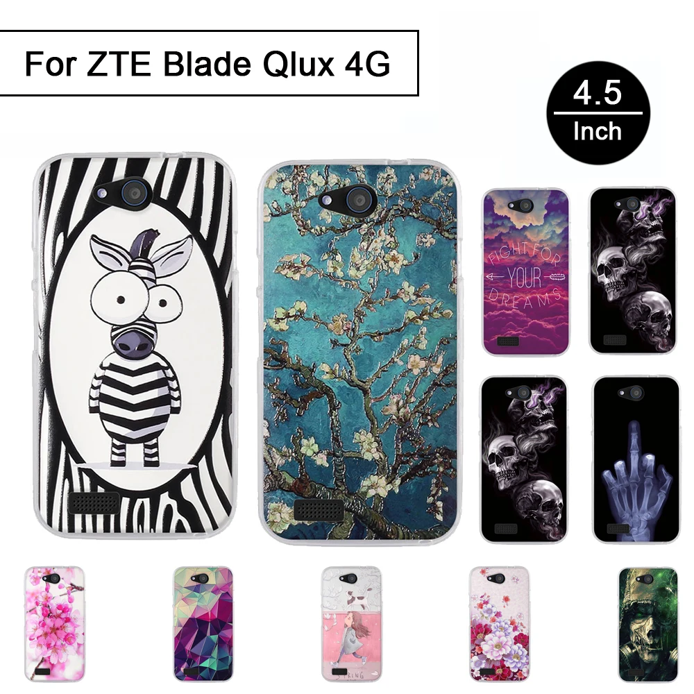 Мягкий ТПУ чехол для ZTE Blade Qlux Q Lux 4G 3D рельефный рисунок телефона s Cartton shell |