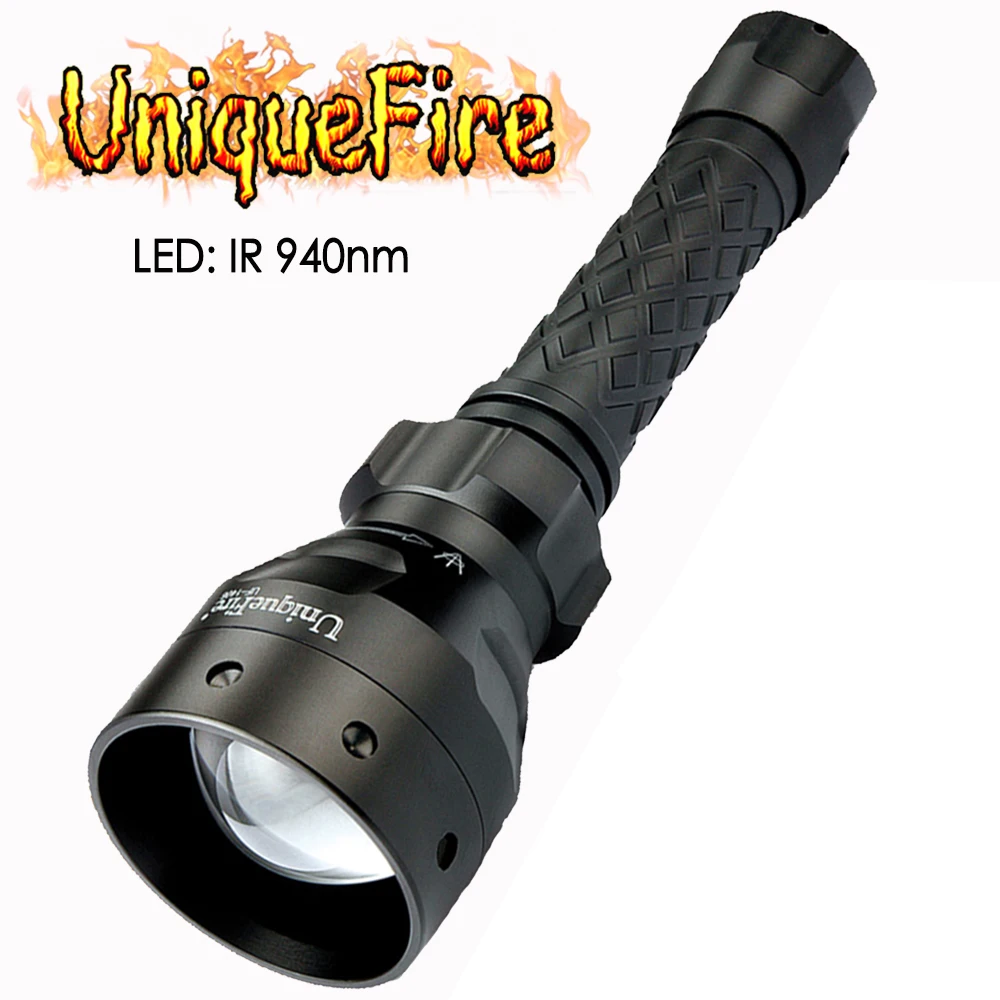 UniqueFire 1405 IR 940NM масштабируемый 67 мм объектив фонарик ночного видения фонафонарь +