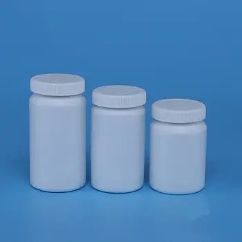 

500pcs 65ml 75ml Plastic White Empty Pharmacy Refillable Vitamin Capsules bottle container for Medicine Powder Packing NO437