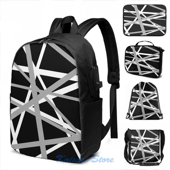 

Funny Graphic print Frankenstrat (Discolorful) 1 USB Charge Backpack men School bags Women bag Travel laptop bag