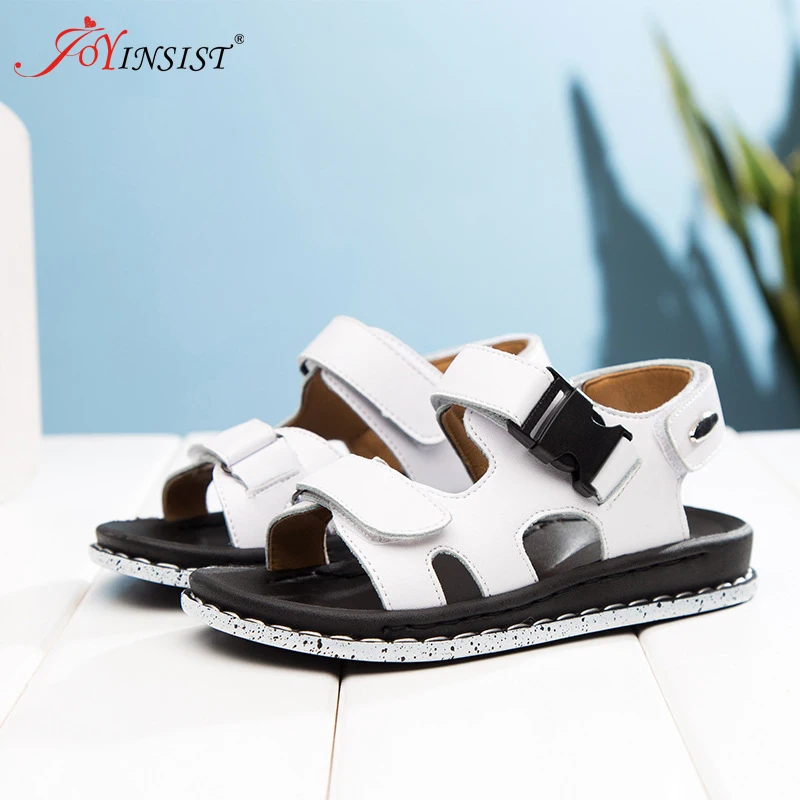 Летние кожаные сандалии для мальчика 2019 новые студенческие спортивные корейская