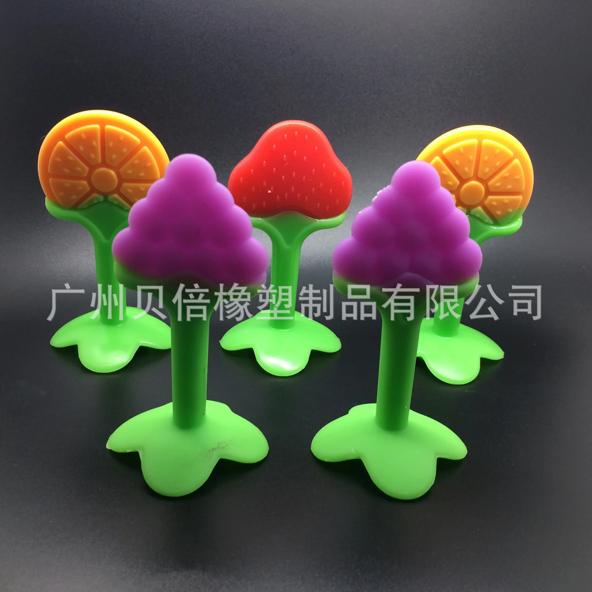 Baby fruit silicone sucking children's plate bite music maternal and child supplies