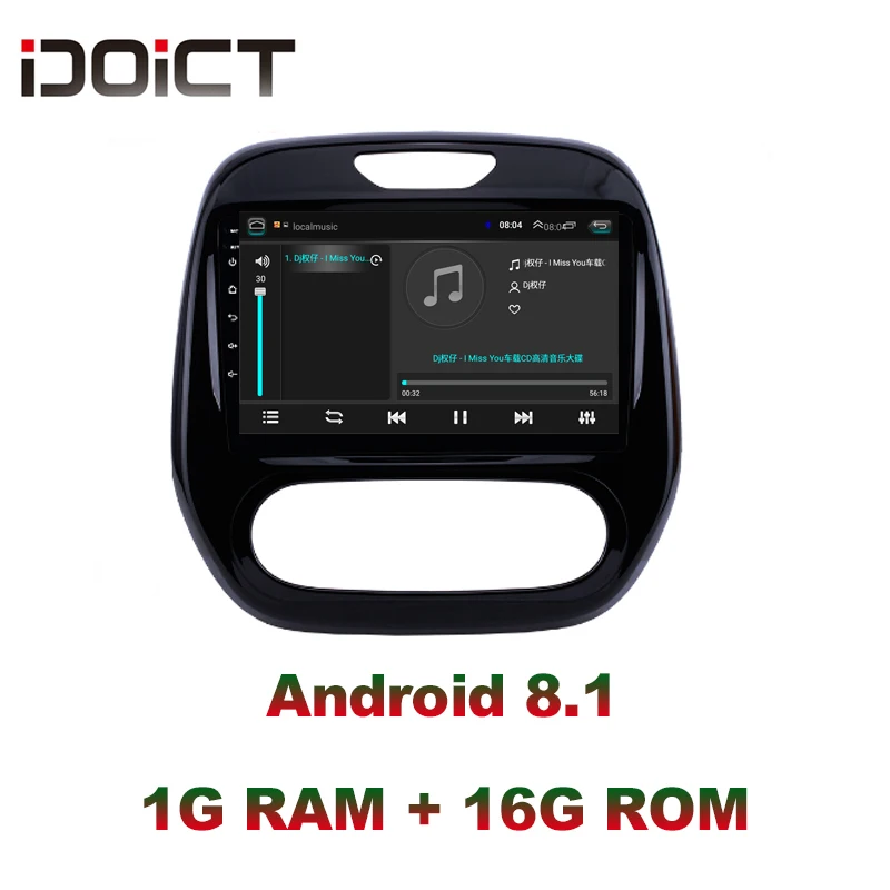 IDOICT Android 8,1 автомобильный dvd-плеер gps навигация Мультимедиа для Renault Captur CLIO samsung QM3 автомобильный стерео wifi