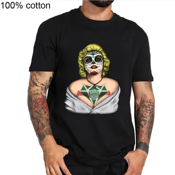 

Retro Top Hipster Cool Boy Tees Mens Cool Tops Short Sleeve Marilyn Monroe Tattoo Tshirt Marylin Biker Motorrad Punk Rock N Roll