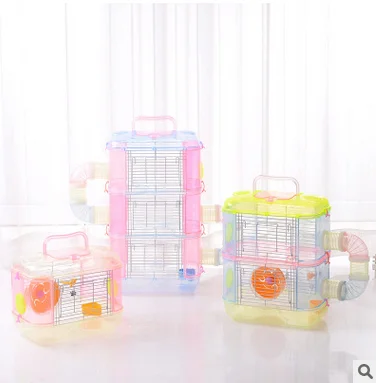 

Hamster Supplies Small Castle Hamster Cage Novice Package Super Villa Transparent Double Nest Foundation Cage Set