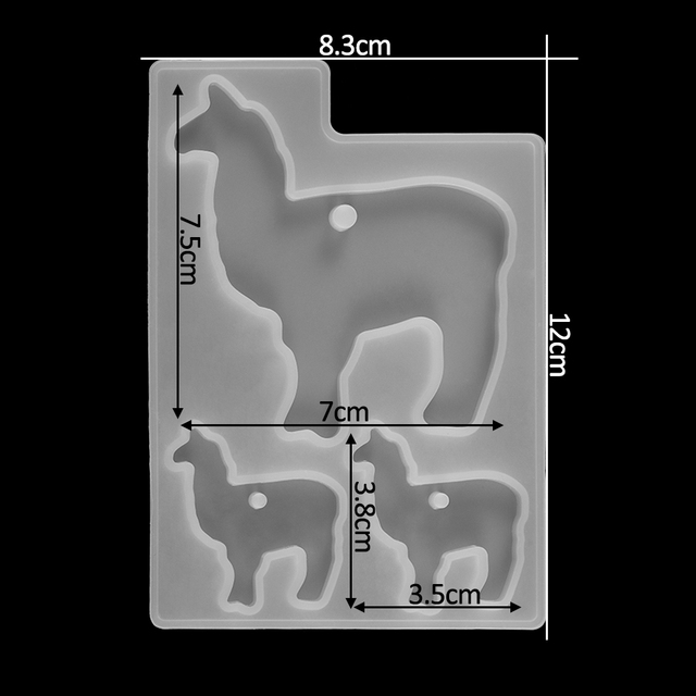 Animals UV Resin Silicone Mold Elephant Alpaca Polar Bear Pendant Key Chain Epoxy Resin Mould For DIY Jewelry Making Tool