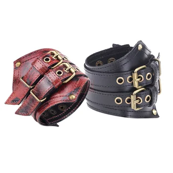 

The middle ages, the simple old leather bracelet, wide leather shuangkou, neutral bracelet, punk bulls bracelet, old bracelet