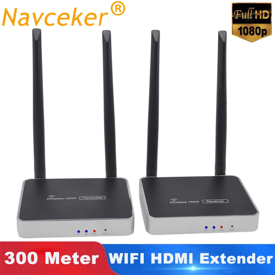 2020 Лучший 300 м беспроводной HDMI передатчик приемник с ИК пультом дистанционного