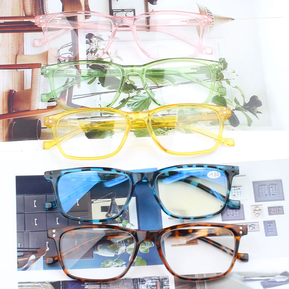 Boncamor Reading Glasses Spring Hinge Men Women Presbyopia Reader Diopter Eyeglasses +1.0+3.0+4.0+5.0+6.0