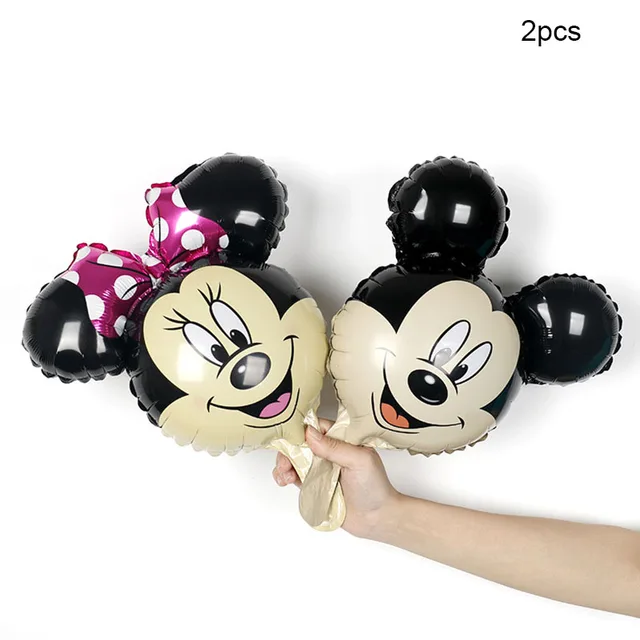 20Pcs palloncini Foil Disney Minnie Mouse Head Party 32 palloncini rosa  rossa numero compleanno bambini Baby