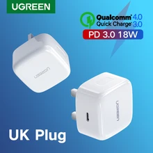 Ugreen Quick Charge 4,0 3,0 QC UK Plug PD зарядное устройство 18 Вт QC4.0 QC3.0 usb type C быстрое зарядное устройство для iPhone 11 X Xs 8 Phone PD зарядное устройство