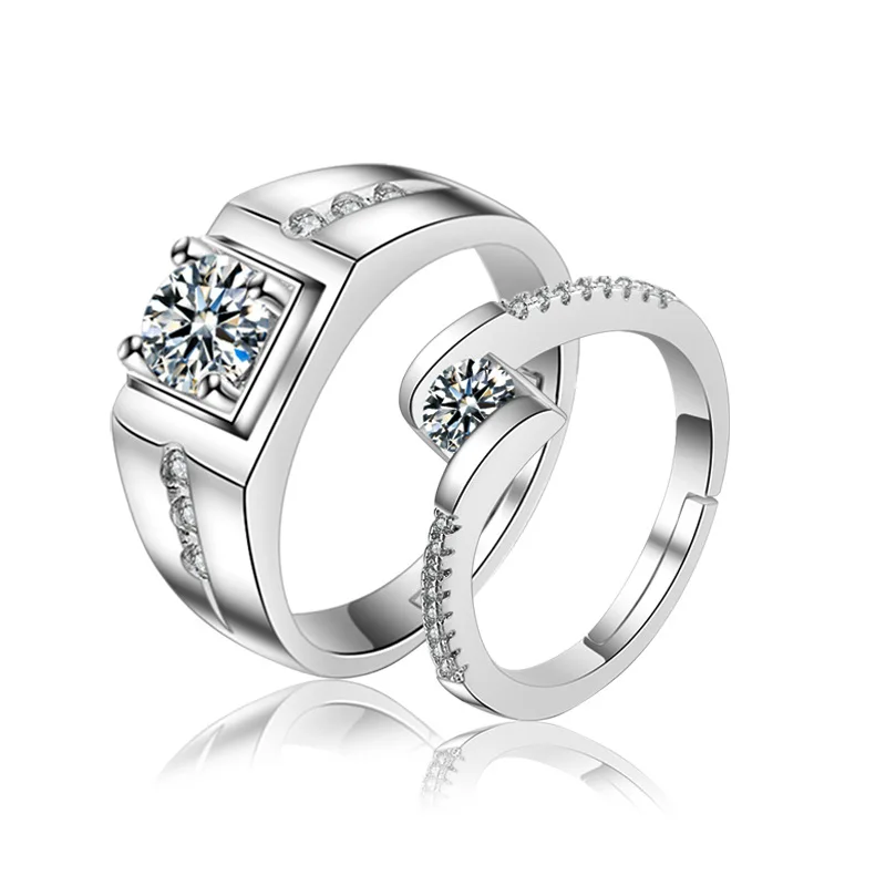 Модное Открытое кольцо для мужчин и женщин в форме сердца пар подарок на день