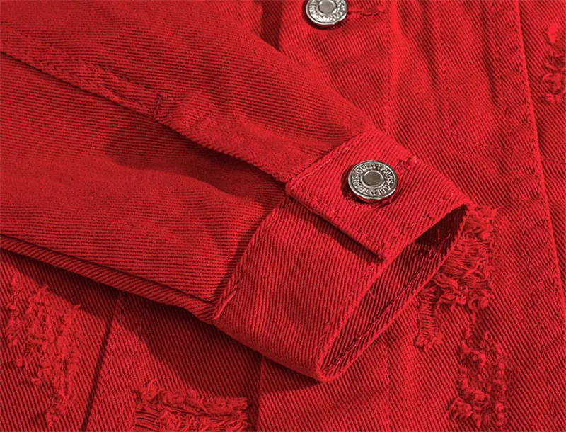 MORUANCLE модные Для Мужчин's Марка NEW Fashion Hi Street рваные Джинсовые куртки с вышивкой уличная рваные джинсы верхняя одежда плюс Размеры M-4XL отверстия