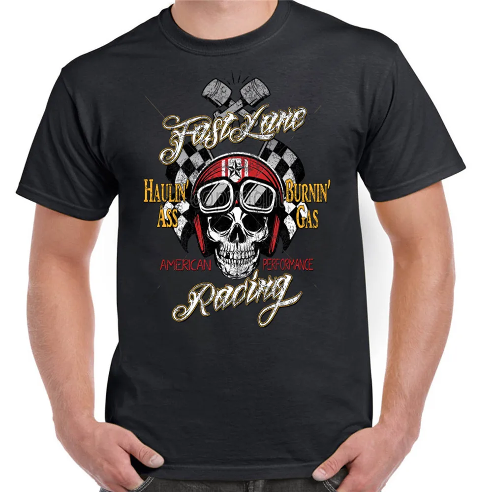 

Mens Hotrod 58 T Shirt Fast Lane Racing Garage American Classic Vintage Car 17 Humorous Tee Shirt