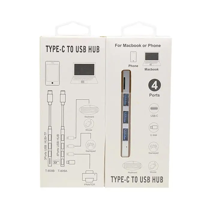 Тип-c до 3 портов USB концентратор 17 см/6,7 дюймов OTG серебро, серый адаптер SD USB3.1 кардридер