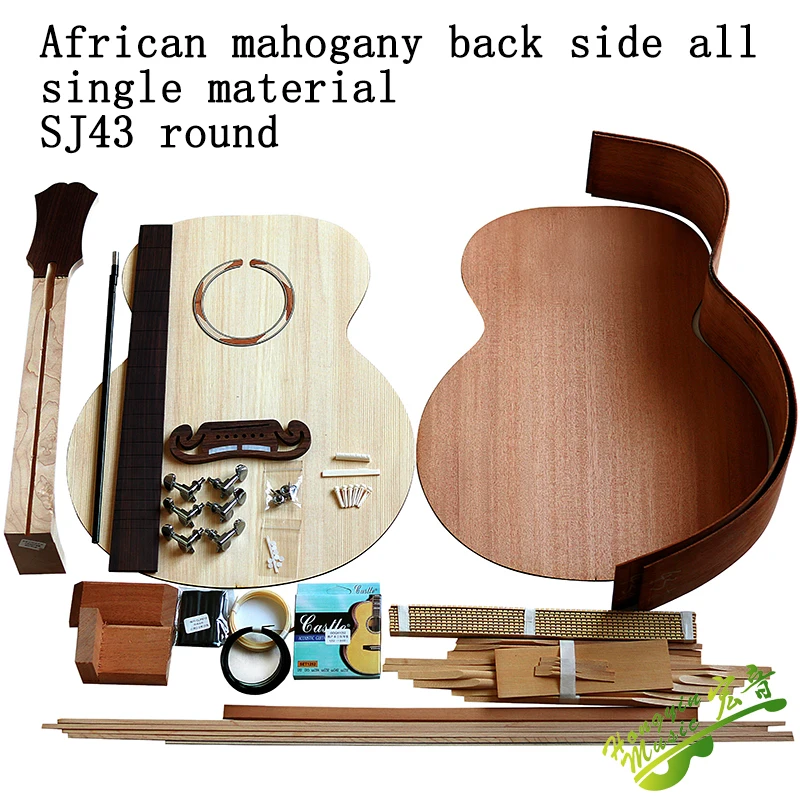 43 Inch Sj Super Jumbo Guitar Authentic African Mahogany