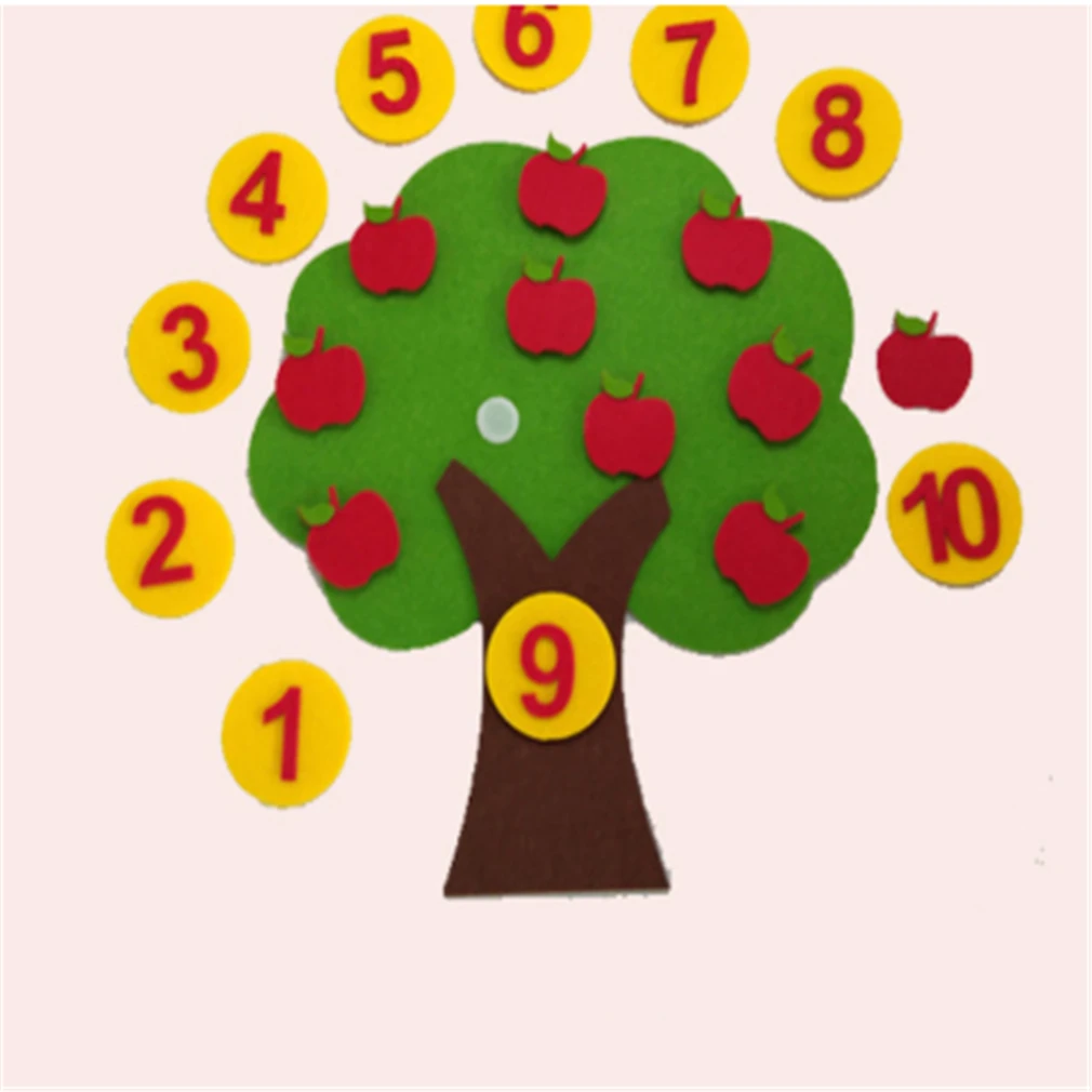 Montessori Teaching Aids Apple Trees Math Toys Teaching Kindergarten manual Diy Weave cloth Early Learning Education Toys