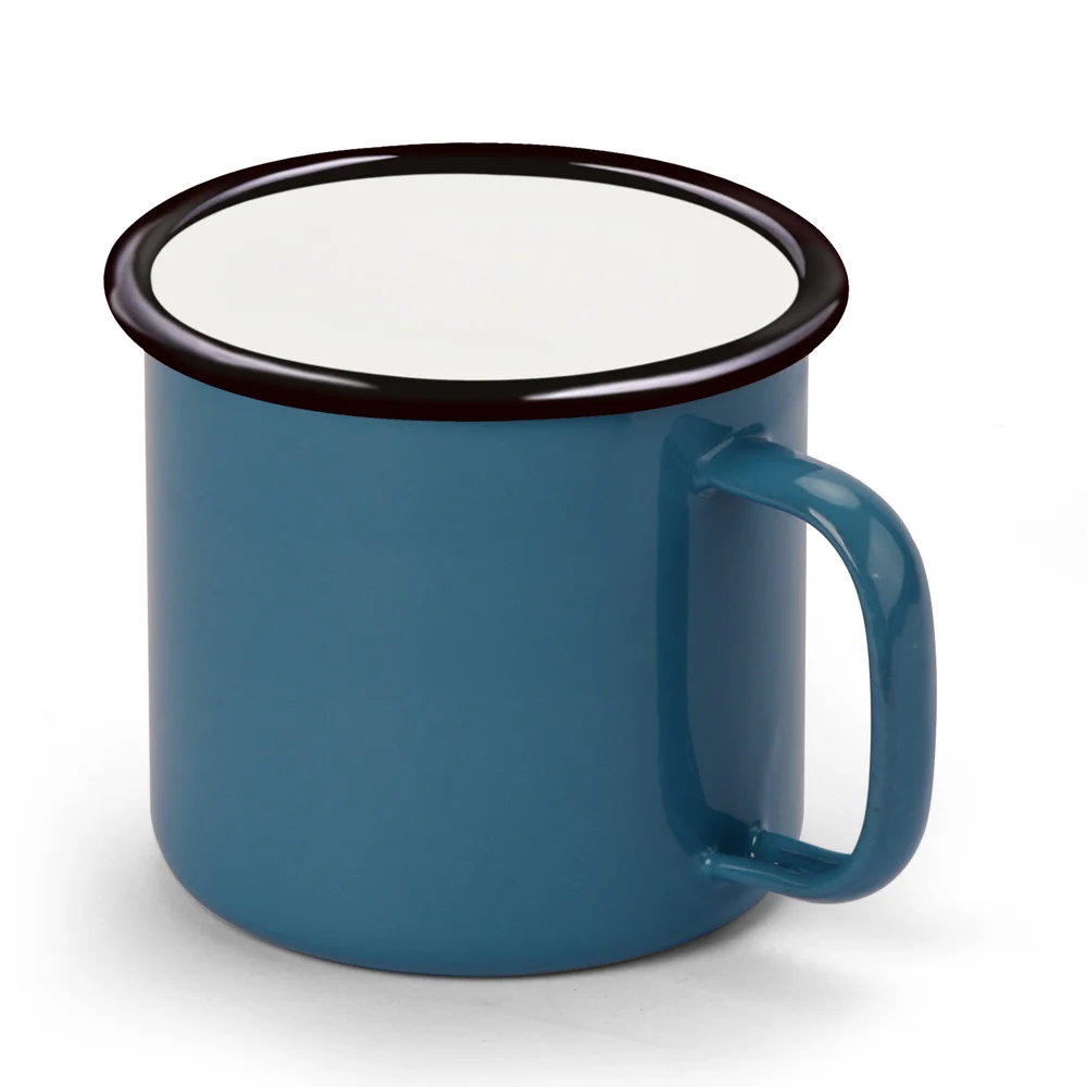 

240ML Outdoor Home Vintage Style Handmade Enamel Mug for Drinking Coffee Bear Tea Camping Hiking Gift