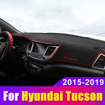 

For Hyundai Tucson 2015 2019 Car Dashboard Avoid Light Pad Instrument Platform Desk Cover Mat Carpets Accessories