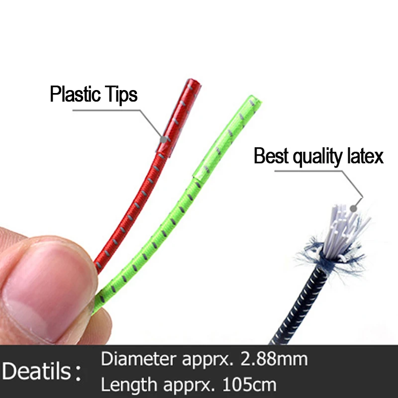 No Tie Shoelaces Metal Lace Lock with Elastic Shoe Laces System for Sneaker Running Shoes for Kids and Adults