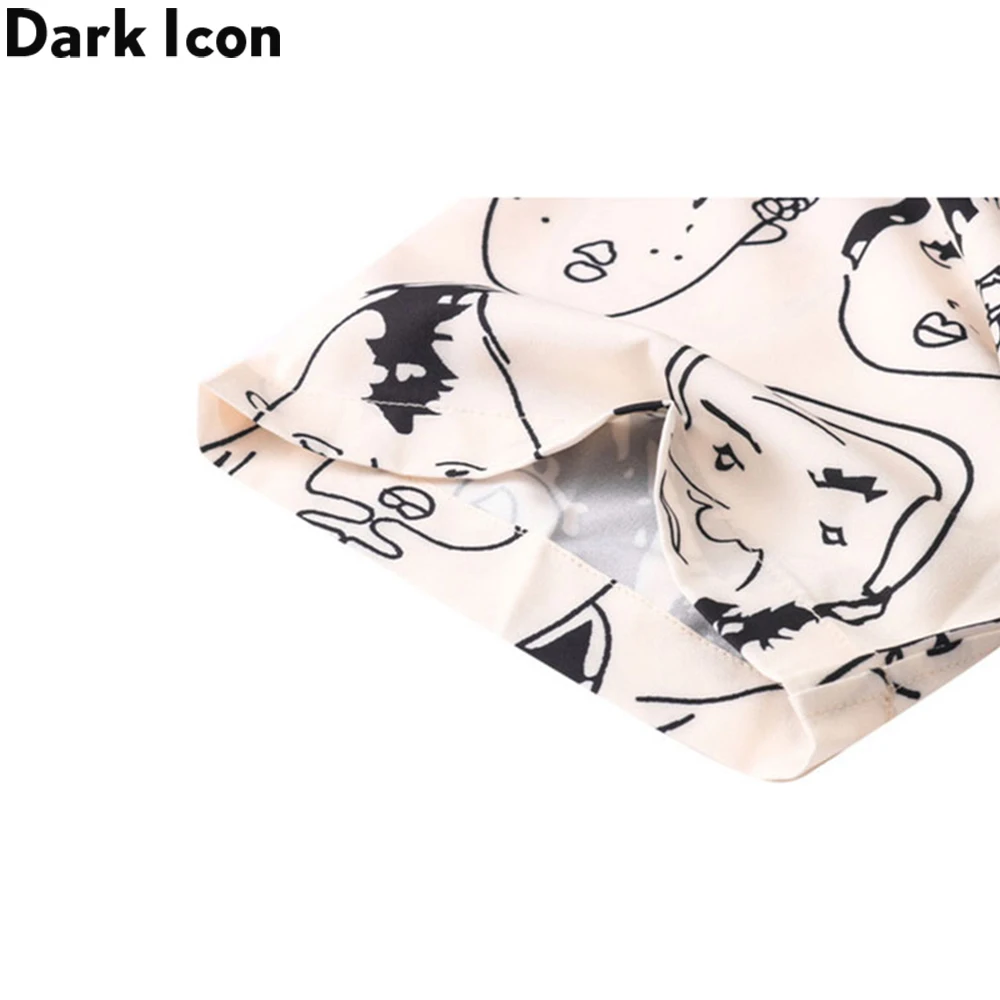 Dark Icon Full Printed Hawaiian Shirt Men Vintage Street Fashion Men's Shirts Summer Male Top