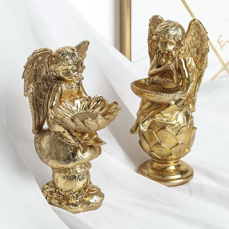 Скандинавский золотой ангел конфеты тарелка простой креативный подсвечник