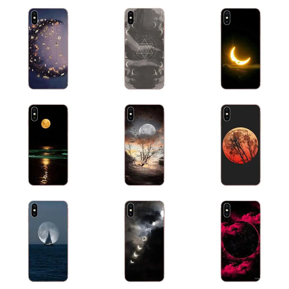 Soft TPU Art Online Cover Case For Galaxy J1 J2 J3 J330 J4 J5 J6 J7 J730 J8 2015 2016 2017 2018 mini Pro Amazing Nice Full Moon | Мобильные