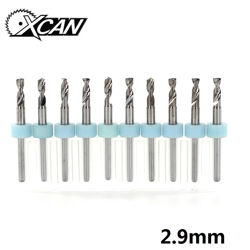 10pcs 2.9mm XCAN 10 шт. 2,1 мм до 3,0 мм PCB сверло Набор для сверления печатной платы твердосплавный станок с ЧПУ мини сверла - Цвет: 10pcs 2.9mm