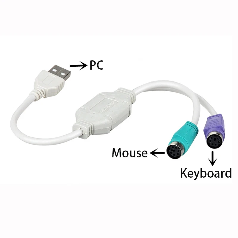 USB штекер для PS/2 PS2 Женский конвертер Кабель адаптер шнура конвертера клавиатура мышь компьютерные кабели и разъемы