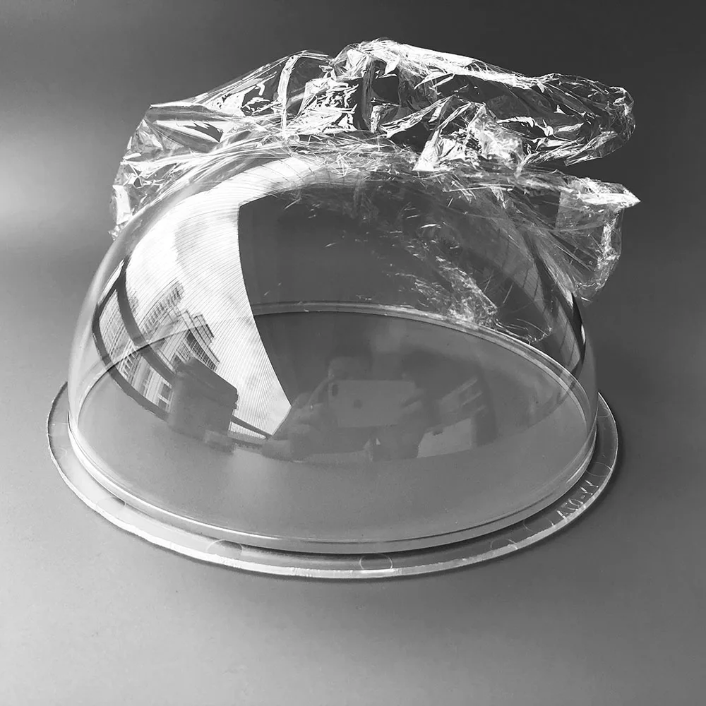 7.67 Inch 195x94mm Indoor Outdoor Polycarbonate Dome Clear PC Security CCTV Camera Housing Hemisphere Exhibit Protection Cover