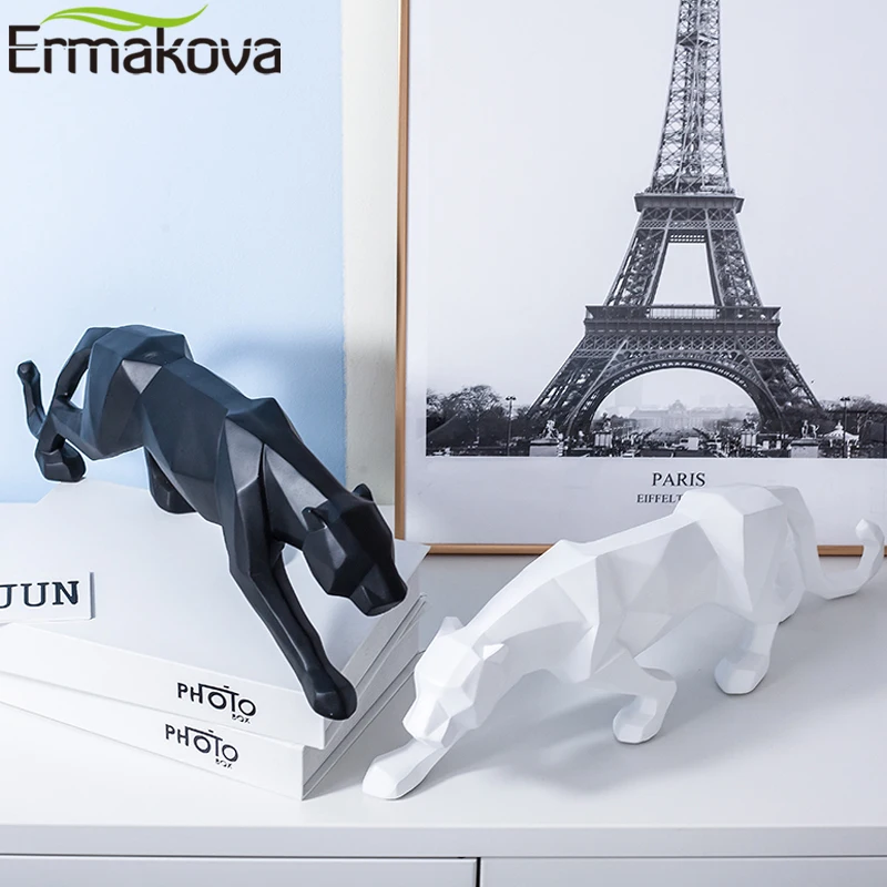 Абстрактная леопардовая статуя ERMAKOVA из смолы статуэтка Пантеры ручной волшебный