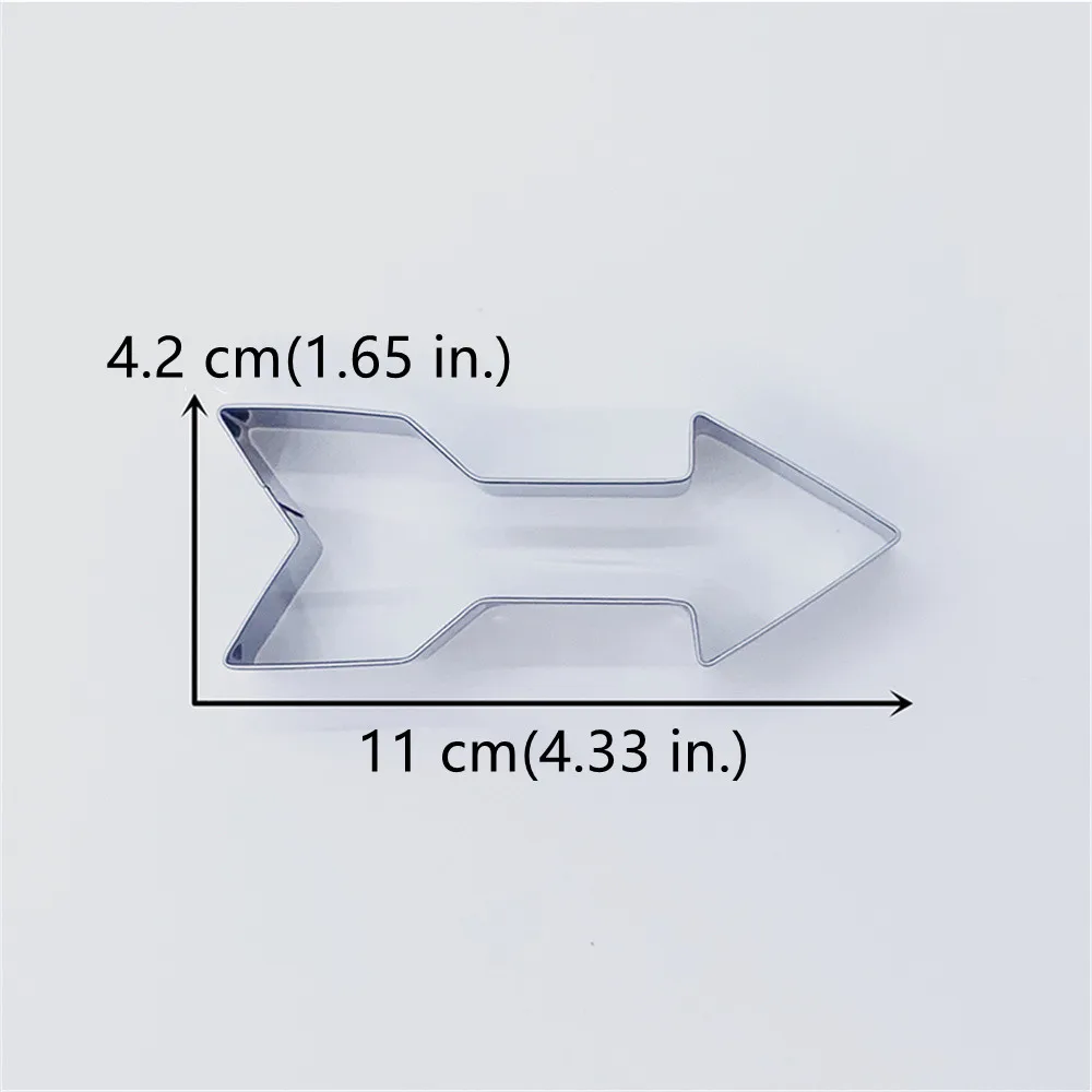 KENIAO Tribal Boho Arrow Cookie Cutter 11 x 4.2 CM Biscuit Fondant Bread Pastry Sandwich Stainless Steel DIY Kitchen Baking Mold